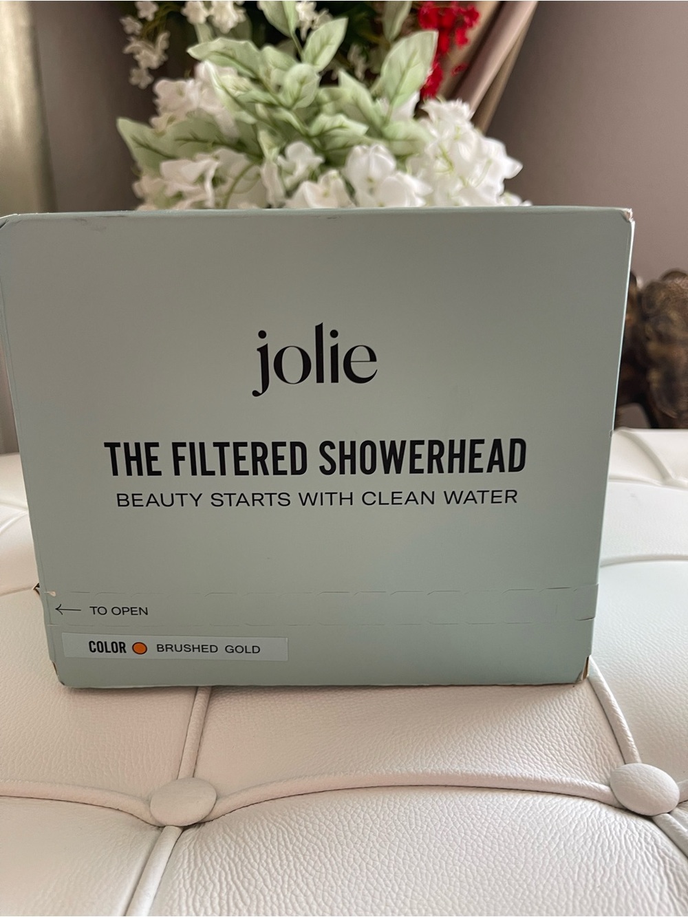 Jolie Brushed Gold Filtered Showerhead